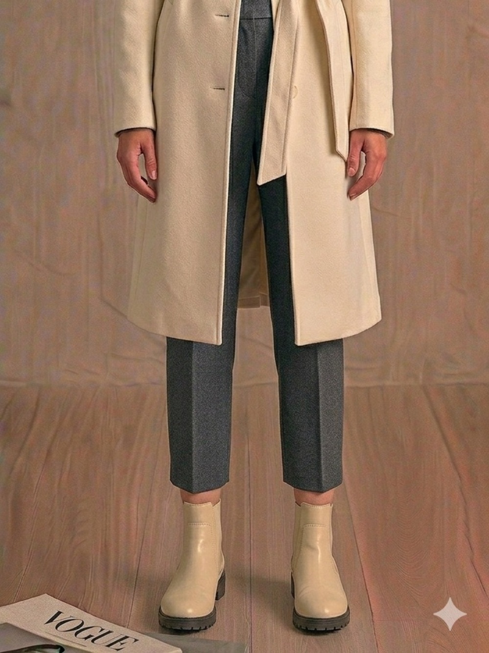 Elegant Cream Ankle Boots